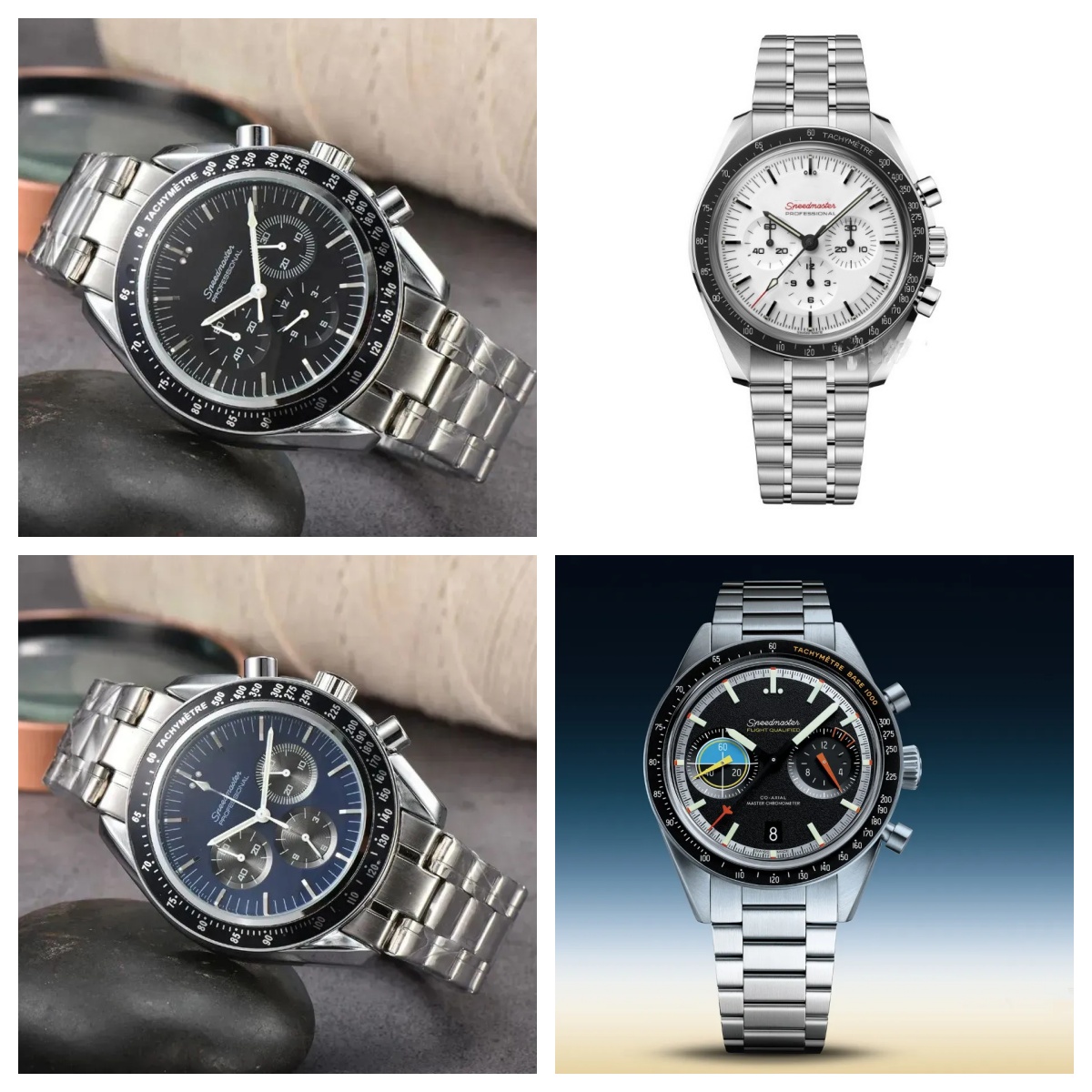 AAAAA designer Sea master 007 Professional Stainless Steel Wrist Watches for Men speed master Mens Watches All Dial Work Quartz Watch Stopwatch 300 omgs-020