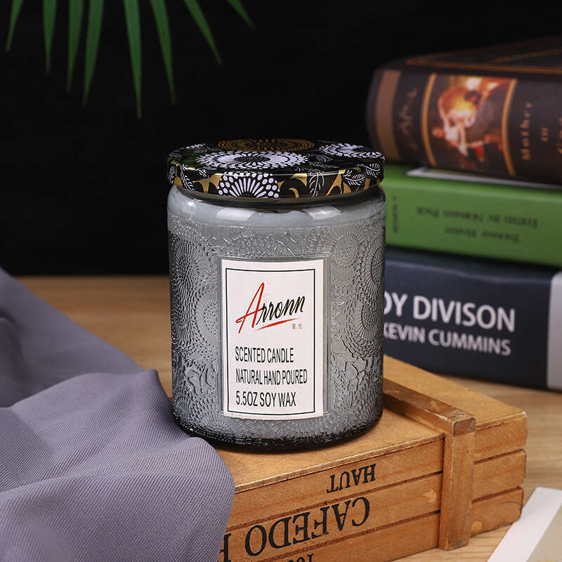 Embossed Cup Plant Essential Oil Aromatherapy Candle Home Bedroom Air Purification Fragrance Birthday Wedding Souvenir W260303