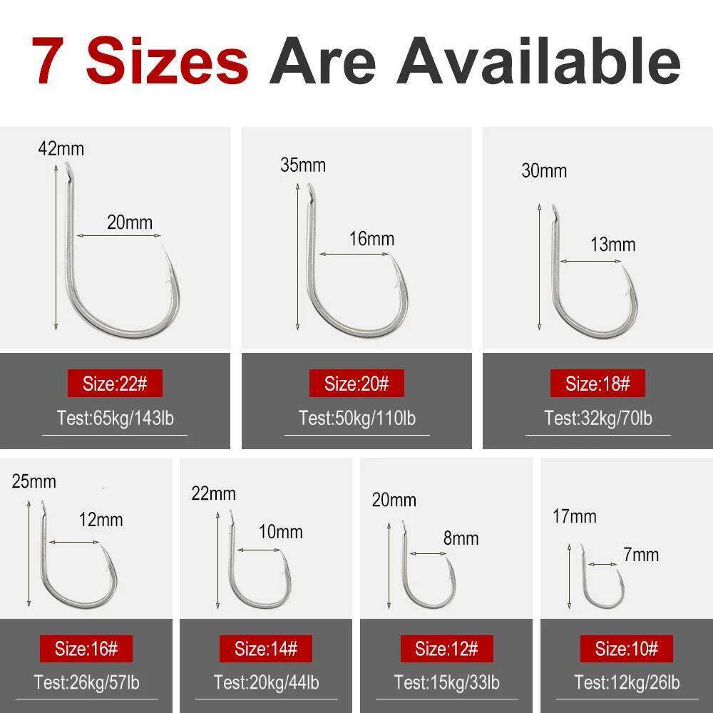 JIGGINGPRO 30/50 Pcs 10#-22# High Carbon Stainless Steel Jigging Barbed Carp Hooks Fishing Tackle Z260228