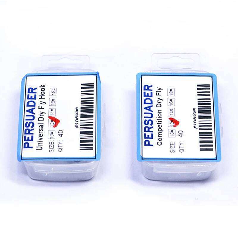 40pcs boxed professional dry fine wire high quality fishing for trout flies barbed/barbless fly tying hooks Z260228