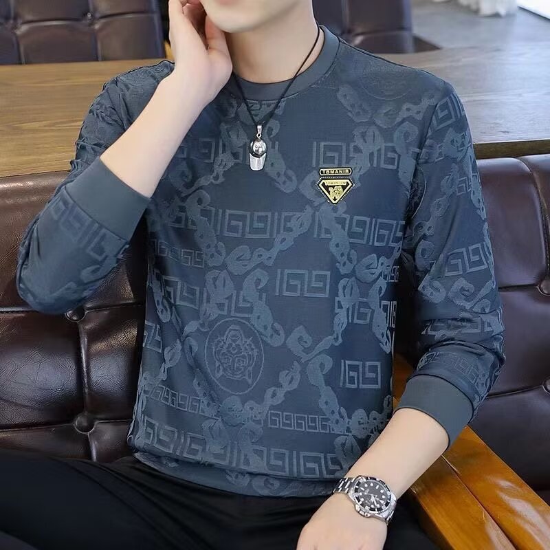 2026 Luxury Brand Designer Clothing Long-Sleeve Sweatshirt For Men, New Jacquard Round-Neck T-Shirt For Spring And Autumn, High-End Men's Top, Fa