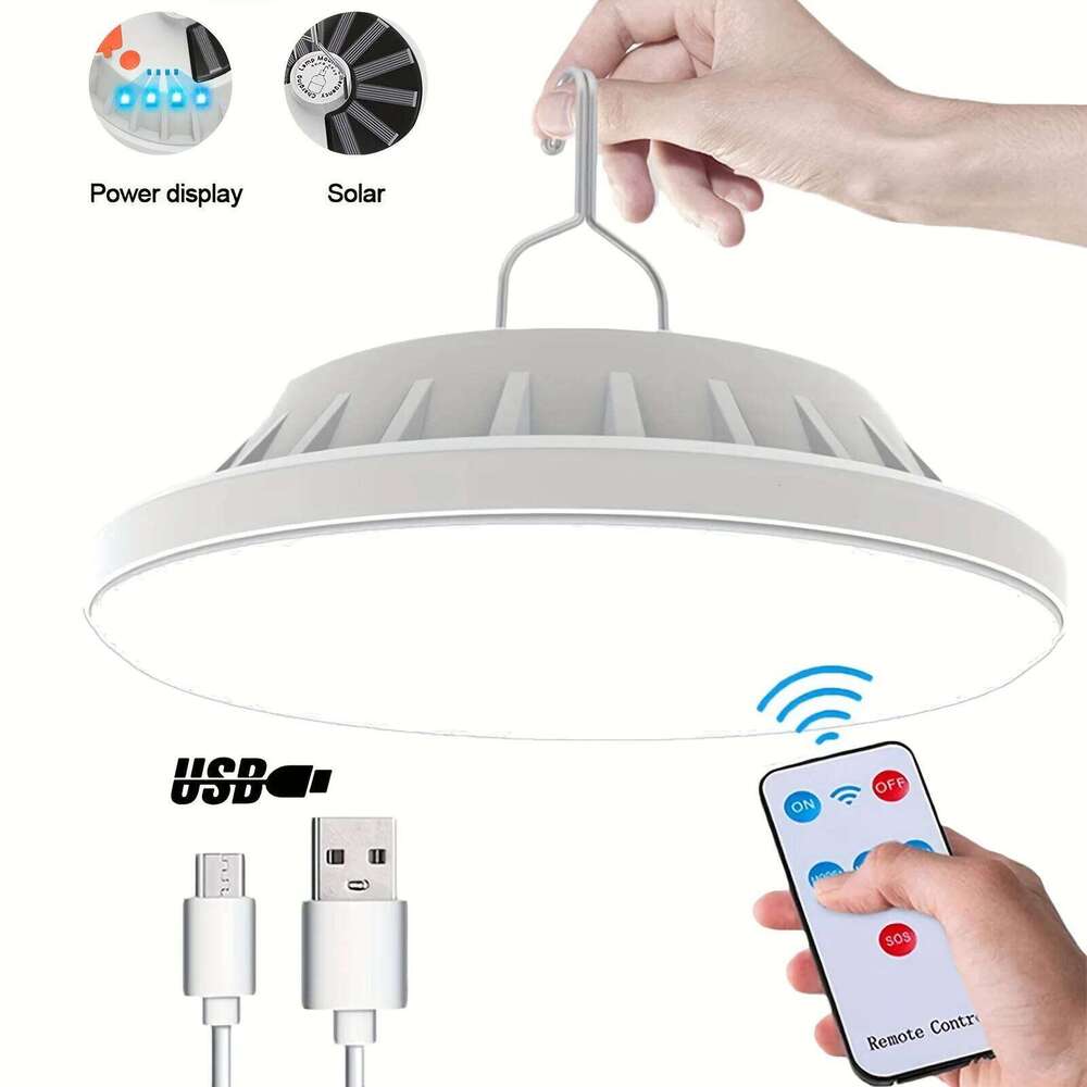 Rechargeable Solar Lantern,60/120 LEDs Portable Camping Light,Remote,5 Modes,Power Bank,Battery Display,IP65,Outdoor Emergency S260302