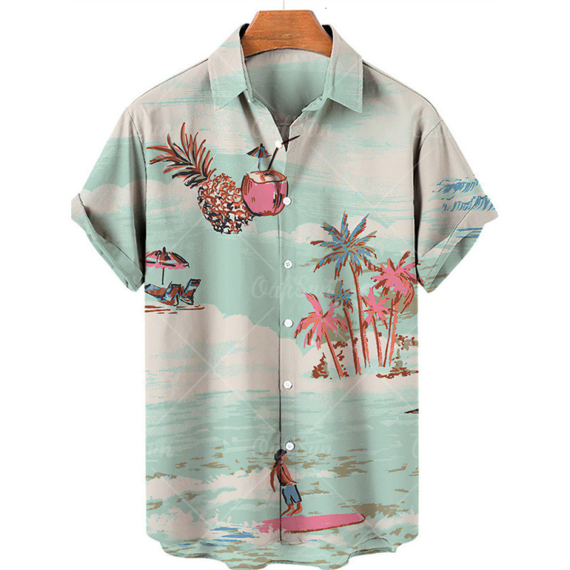 Luxury Brand Designer Clothes 2025 Men's Summer New Arrival: National Style Series Floral 3D Print Men's Short Sleeve Shirt