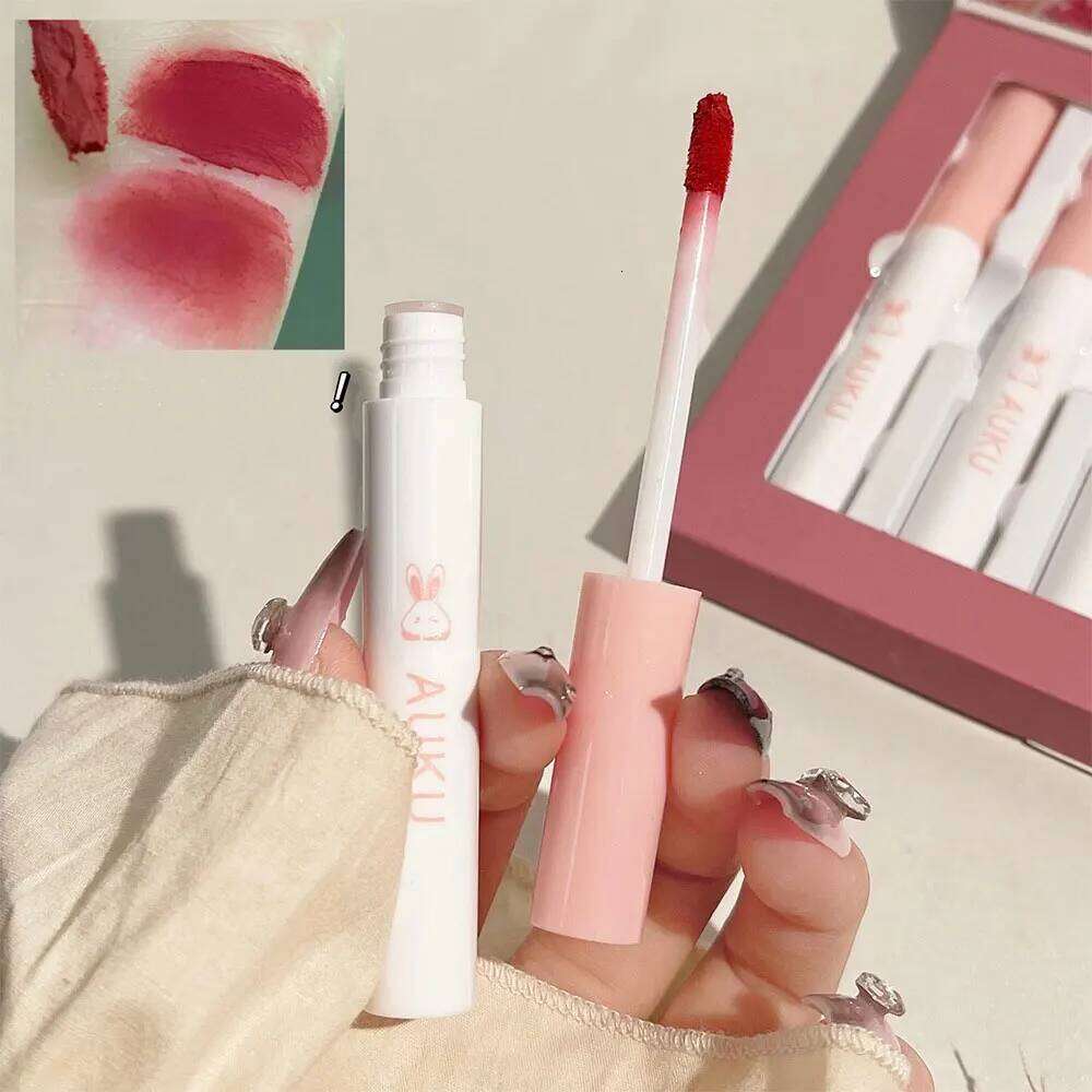 6 PCS Kawaii Lipsticks Set Free Shipping Korean Make Up Beauty Cosmetics Matte Lip Mud Waterproof Long lasting Makeup for women H260302