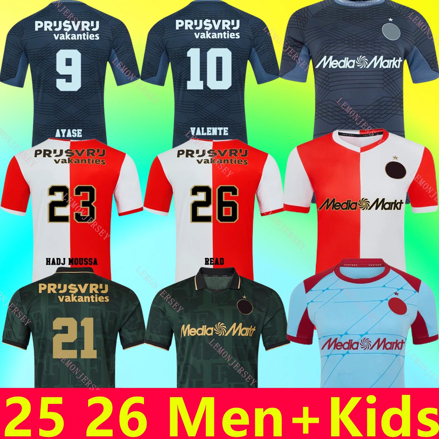 2025 2026 FeyeNooRds PAIXAO READ Soccer Jerseys HADJ MOUSSA 25 26 AYASE VALENTE Q.TIMBER AHMEDHODZIC WATANABE MODER Goalkeeper Football Shirts Men Uniforms Kids Kit