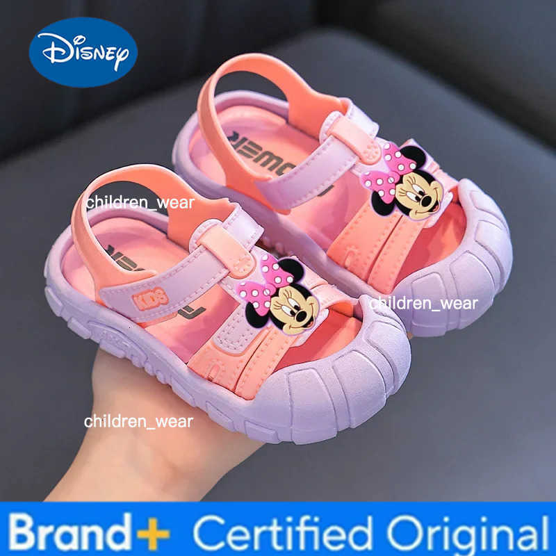 Disney Minnie Mouse Cartoon Beach Shoes Baby Toddler Shoes Summer New Children cartoon Sandals Mickey Mouse Casual Sandals H260303
