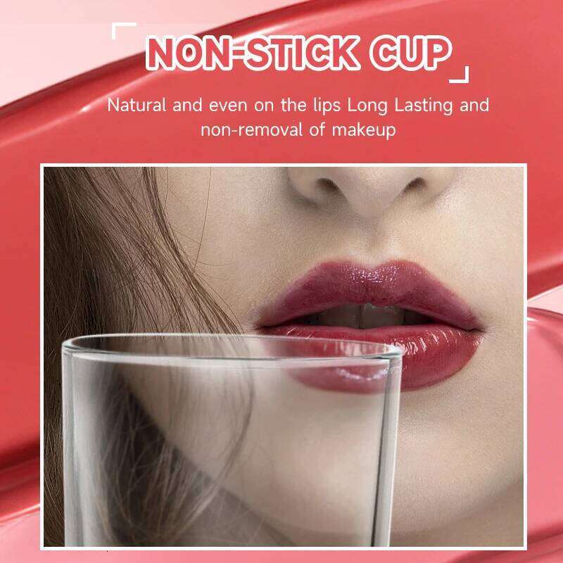2 In 1 Dual Ended Moisturizing Lip Gloss,Waterproof Proof Lipstick Sealer,Matte & Mirror,Long Lasting,Non-Stick Cup H260302
