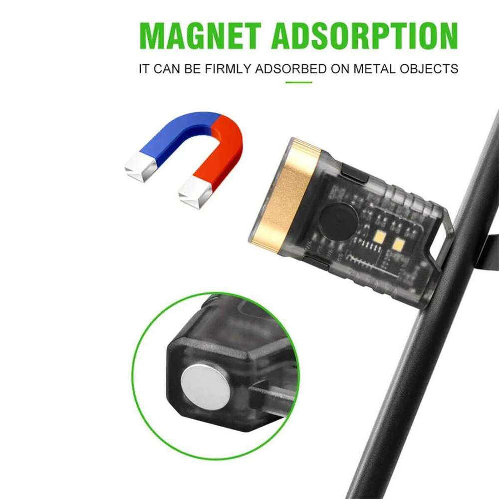 Multifunction Dimming Flashlight Tiny Keychain Rechargeable Waterproof Mini Usb With Magnet Powerful Clip On Pocket Portable Led S260302