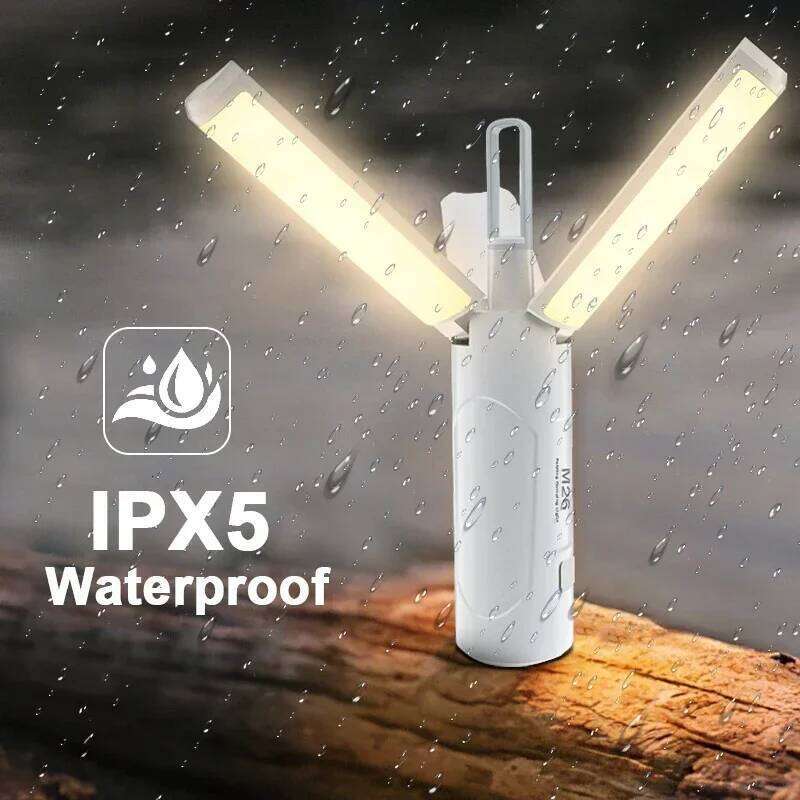 COB LED Camping Lamp Rechargeable Three Leaf Lighting Work Light Portable Outdoor Emergency Magnetic Torch Mobile Power Supply S260302