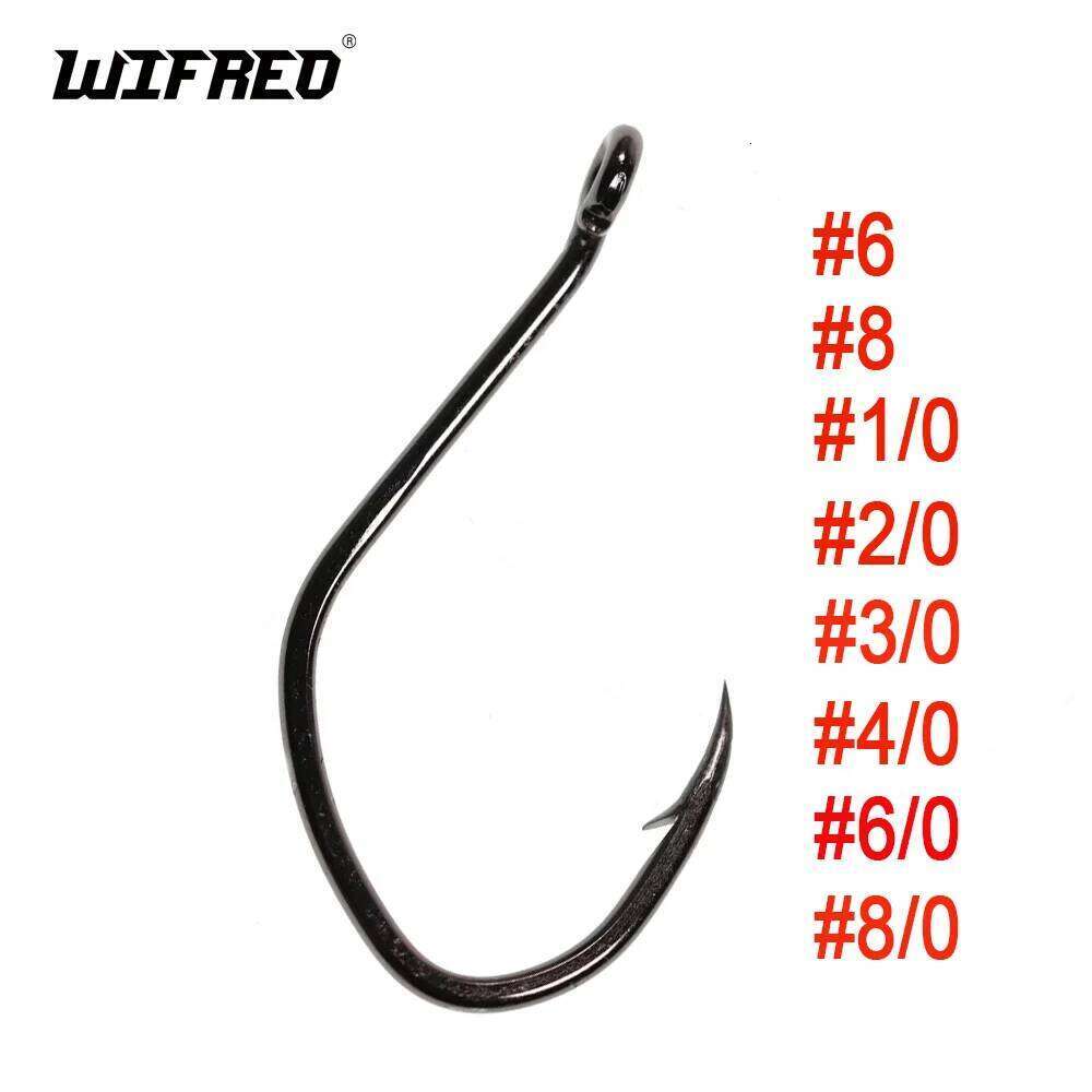 Wifreo 20pcs V Shape Catfish Offset Barbed Sea Bass Hook 8 6 1/0 2/0 3/0 4/0 6/0 8/0 Saltwater Fishing Hooks Z260228