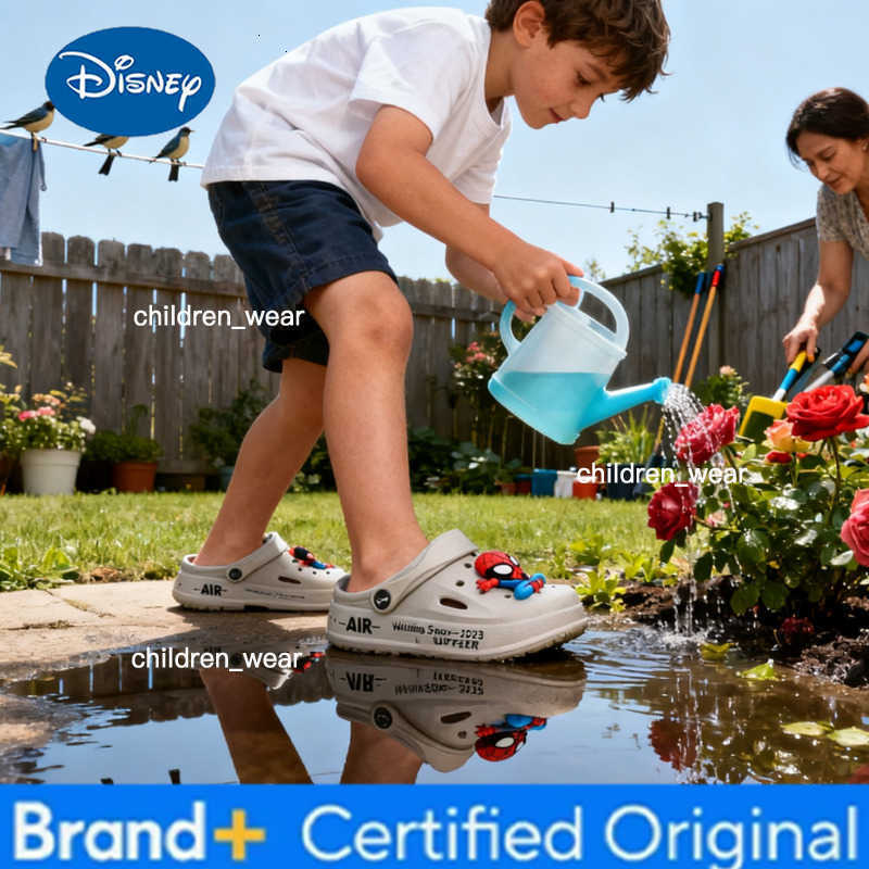 Disney Spider Man Childrens Cave Shoes Boys Anti Slip Soft Sole Kids Beach Sandals For Home And Outdoor Shoes Size 24-45 H260303