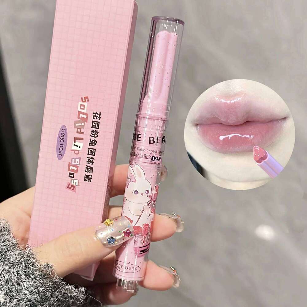 Gegebear Garden Pink Lip Glaze Moisturizing Lipstick Sweet and Cute Lasting Soft Lipgloss Christmas gift H260302
