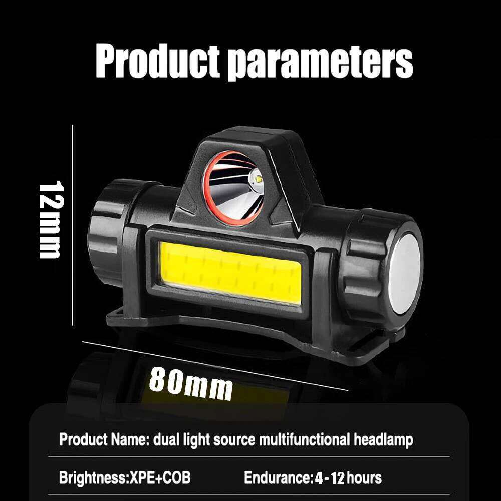 Rechargeable LED Headlamp Strong Magnetic Powerful Headlight Super Bright Waterproof Head Torch For Outdoor Fishing S260302