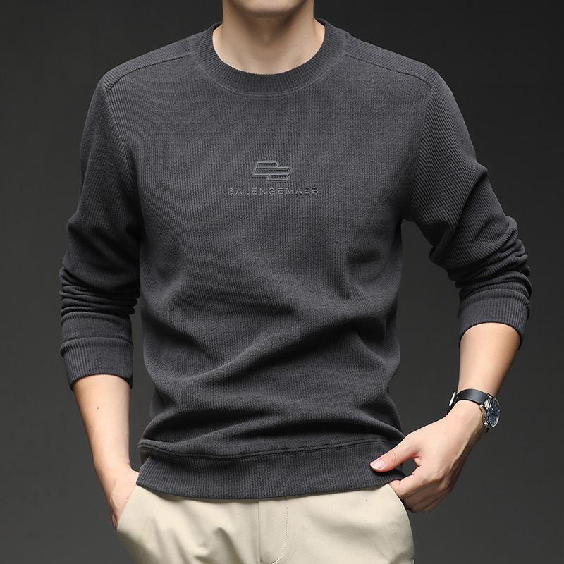 Luxury Brand Designer Clothes New Autumn Round Neck Casual Fashion Sweatshirt Men's Base Comfortable Top Heat Press Printed Letter Solid Color T-