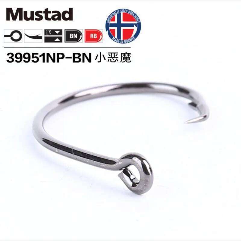 Original Mustad 39951 Hooks Demon Circle High Carbon Steel Fishing Hook Strong Rustproof Sea Carp Catfish Anzuelos Pesca Z260228