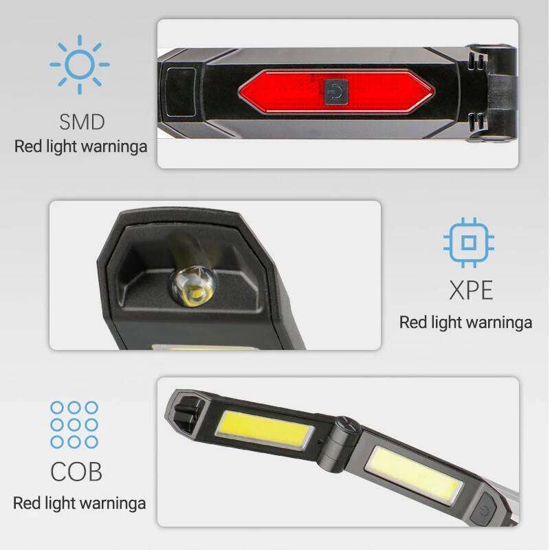 Multifunctional Portable LED 4 Light Modes Flashlight With Magnetic And Hook Outdoor Camping Emergency Work Lamp S260302