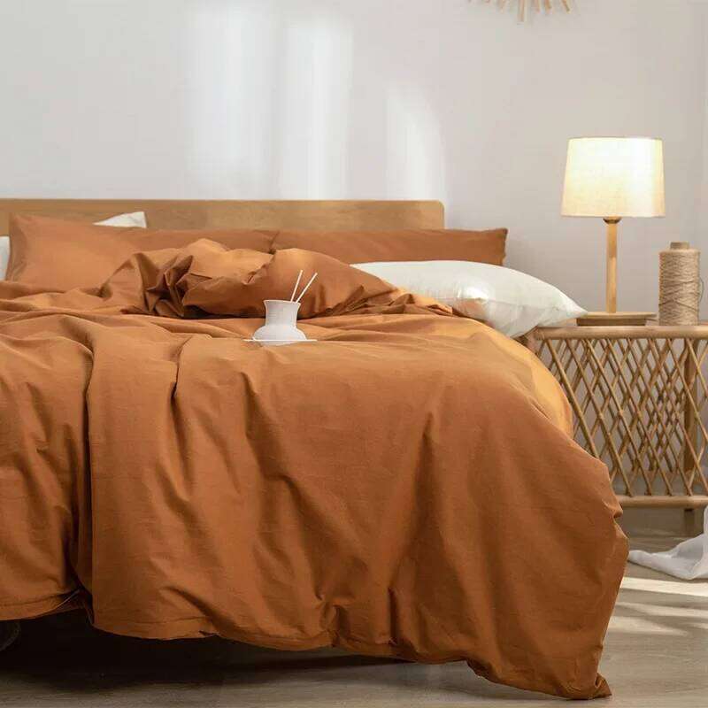 High-End 100% Cotton Soft Bedding Sets Skin Friendly Cozy Single Double Bed Linen Comforter Cover Set for Adults and Children W260302