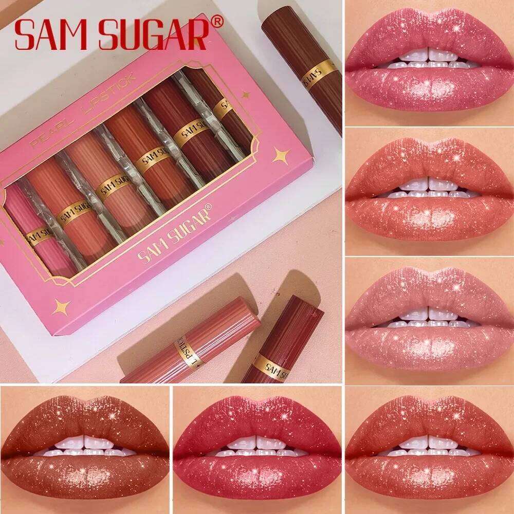 6PCS Lipstick Set Matte Satin Pearl Finish Long Lasting Waterproof Smudge-Proof Transfer-Proof Easy To Apply Highly Pigmented H260302