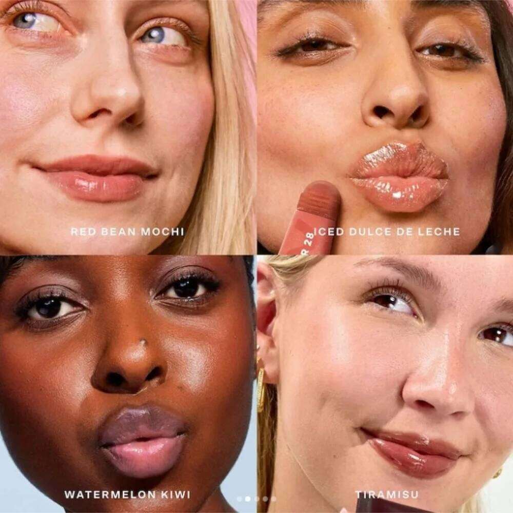 Original Brand Tower 28 Beauty Mini Lil' Softies Treatment Set Watermelon Sugar Plum Vanilla Dulce de Leche Colored Lip Blam H260302