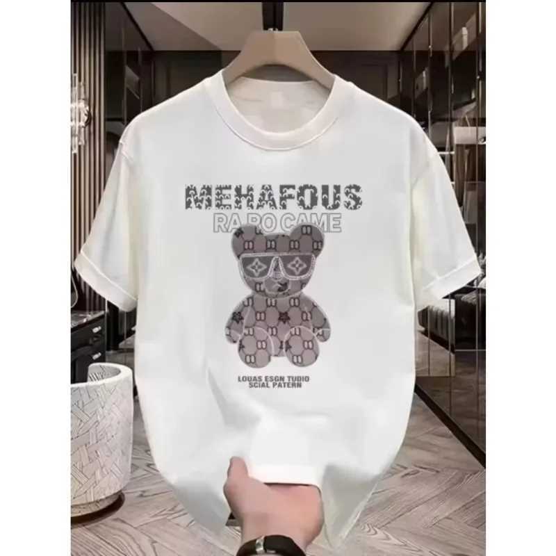 T-shirt 2026 Summer Fashion Trend Heavy Cotton Printed Unisex Round Neck Casual High-end TopT260303