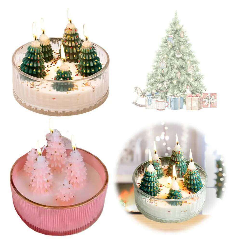 Scented Decorations Aromatherapy Candle Christmas Tree Cedar Forest Candles Xmas Gifts W260303
