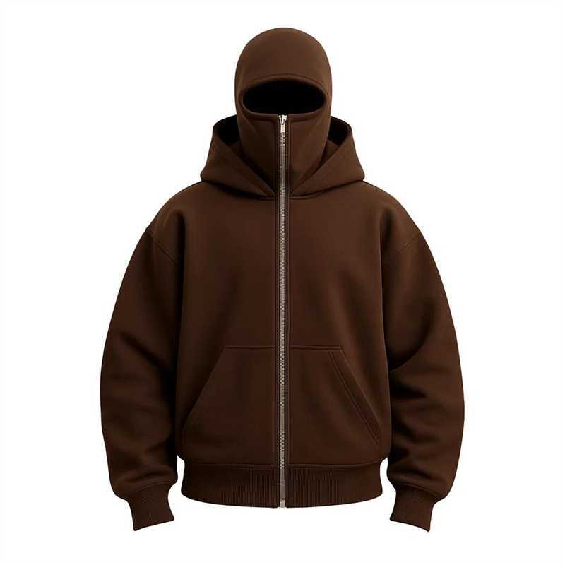 New Autumn and Spring Double-Layer Hooded Zip-Up Sweatshirt Jacket, Unique Design, Loose Street Style, Unisex Couples Fit