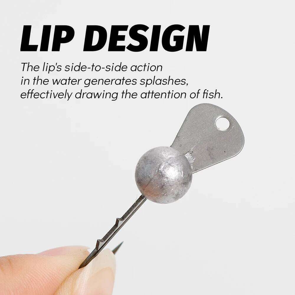 2025 NEW Design Jig Head Hook With Metal Lip 3.5g/5g/7g/10g 10pcs/pack Enhanced Bait Action for Bass And Soft Worm Fishing Z260228