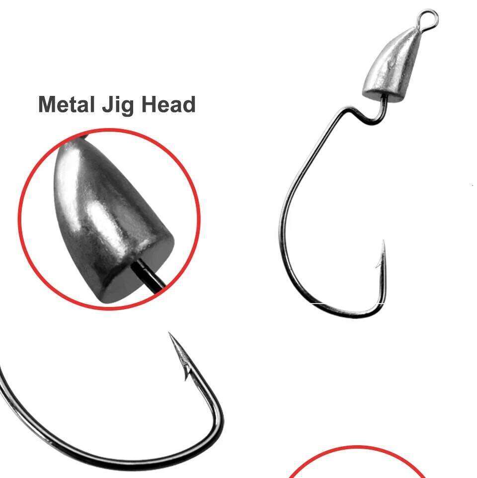 OBSESSION 10pcs/Lot 5g 7g10g 14g Bullet Jig Head Carbon Steel Weedless Offset Worm Fishing Hook Lure Texas Rigs Accessories Z260228