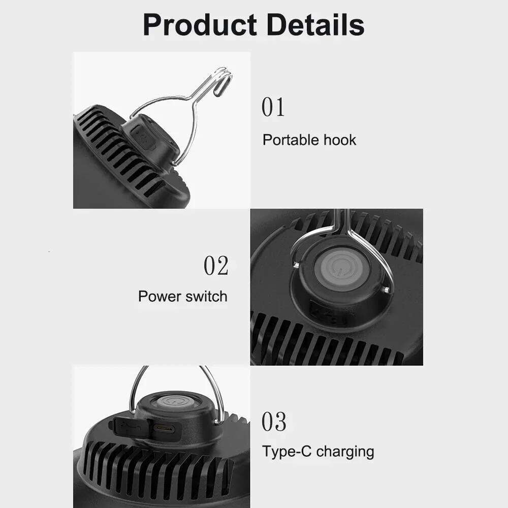 Retro Lantern USB Rechargeable LED Tent Waterproof Camping Outdoor Garden Hanging Light Street Path Lawn Lamp S260302