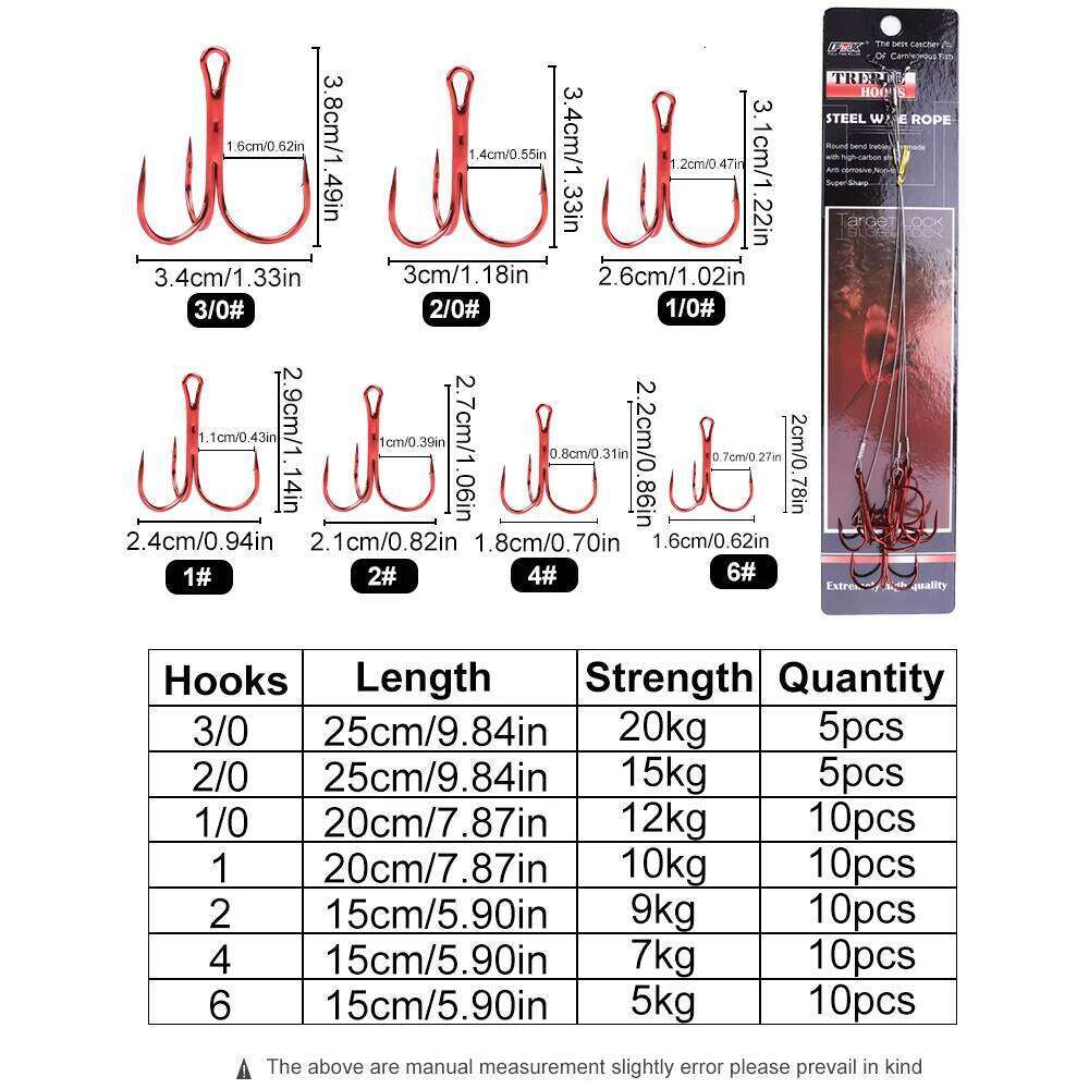 FISH KING 15-25cm Anti Bite Steel Wire Leader Leashes For With Red Baitholder Hook Swivel Fishing Line Pike Bass Z260228