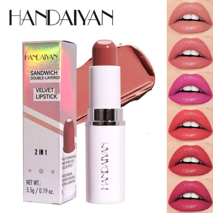 8 Colors Sandwich Moisturizing Stick Gloss Long Lasting Moisturize Lipstick Lipgloss Lip Balm Makeup Cosmetics H260302