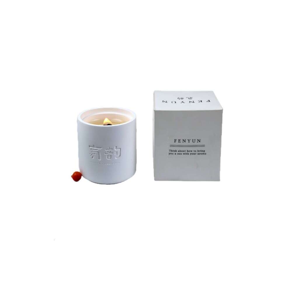 Gypsum Cup Aromatherapy Candle Smokeless Wholesale Bedroom Essential Oil Incense Ornament Creative Gift Handmade W260303