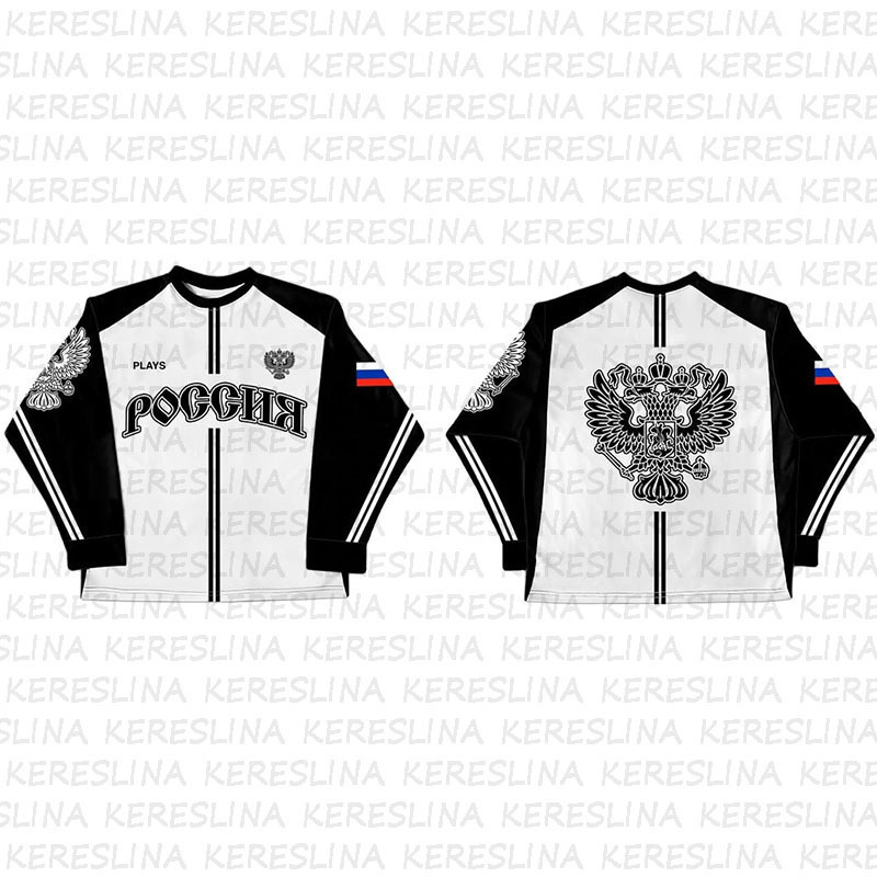 2026 Luxury Brand Designer Clothing New American Retro National Flag Aesthetic Long Sleeve Jersey T-Shirt Y2k Loose Fit Sports High Street Round Neck 