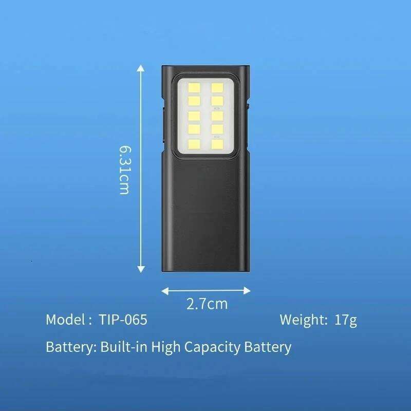 Multifunctional Flashlight COB Floodlight Type-c Rechargeable Night Running Light Back Clip Outdoor Camping Hunting Lighting S260302