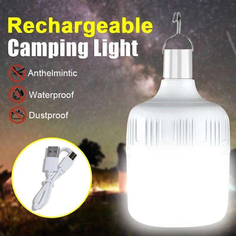 160W USB Rechargeable LED Light House Outdoor Portable Emergency Lanterns Bulb High Power BBQ Tents Camping Lantern S260302