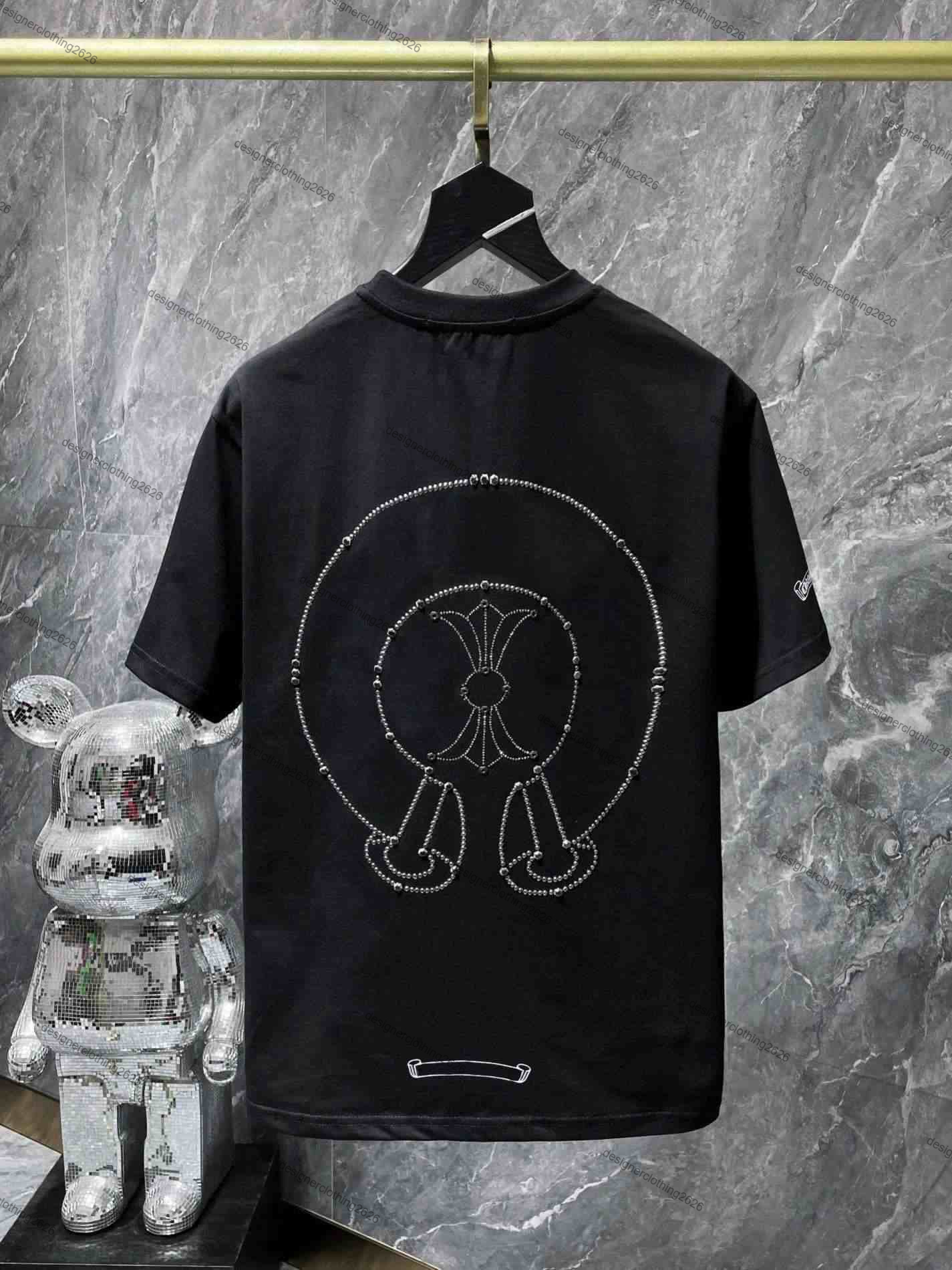 Designer shirt Men 100% Cotton Breathable T Shirts Loose Oversize Tees Apparel Fashion Tops Mans Casual Chest Letter Shirt Luxury Street Shorts Sleeve Clothes