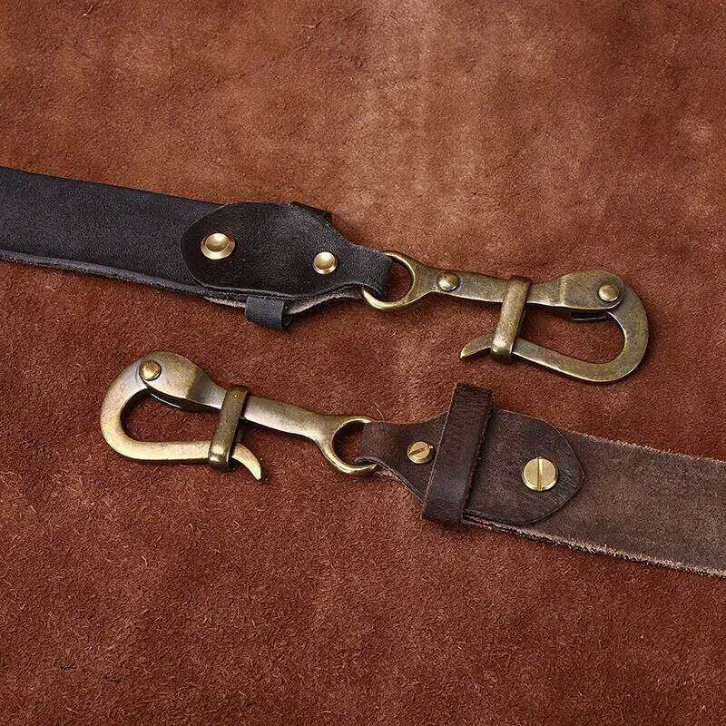 3.8cm Men Retro Knight Belt Distressed Copper Hook Lock Layer Cowhide Personalized Niche Men's Genuine Leather Belts S260228