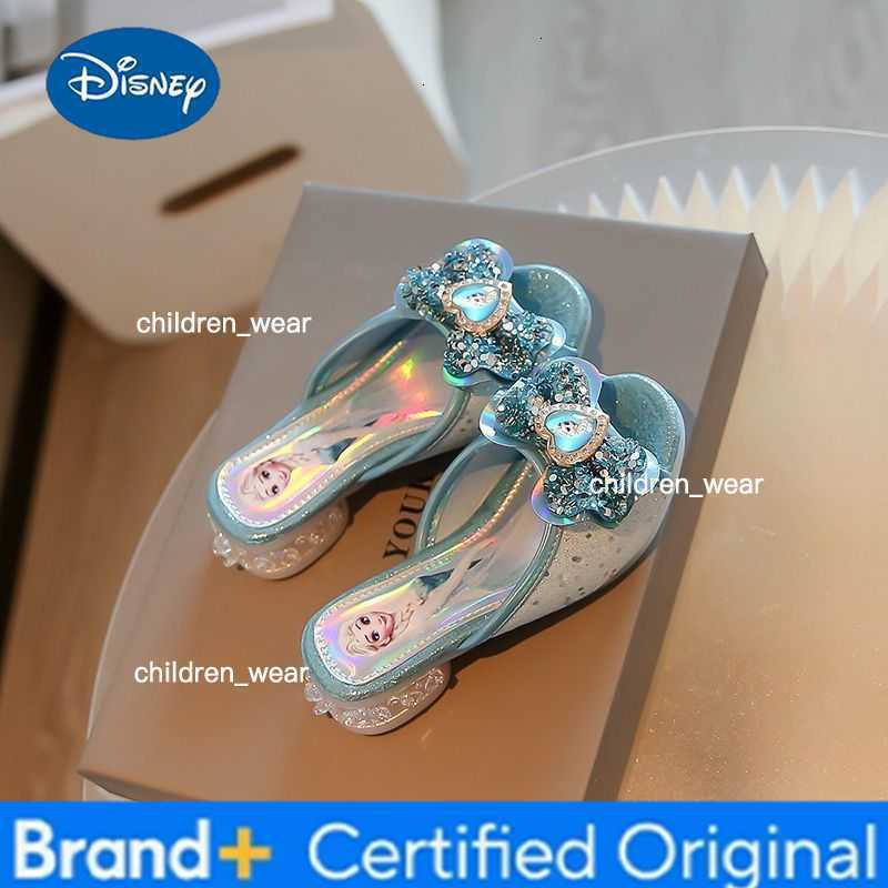 Disney Frozen Elsa Princess Designer Summer Slippers Casual Flat Shoes for Kids Girls Baby Shoes Child Flats Slides Sneakers H260303