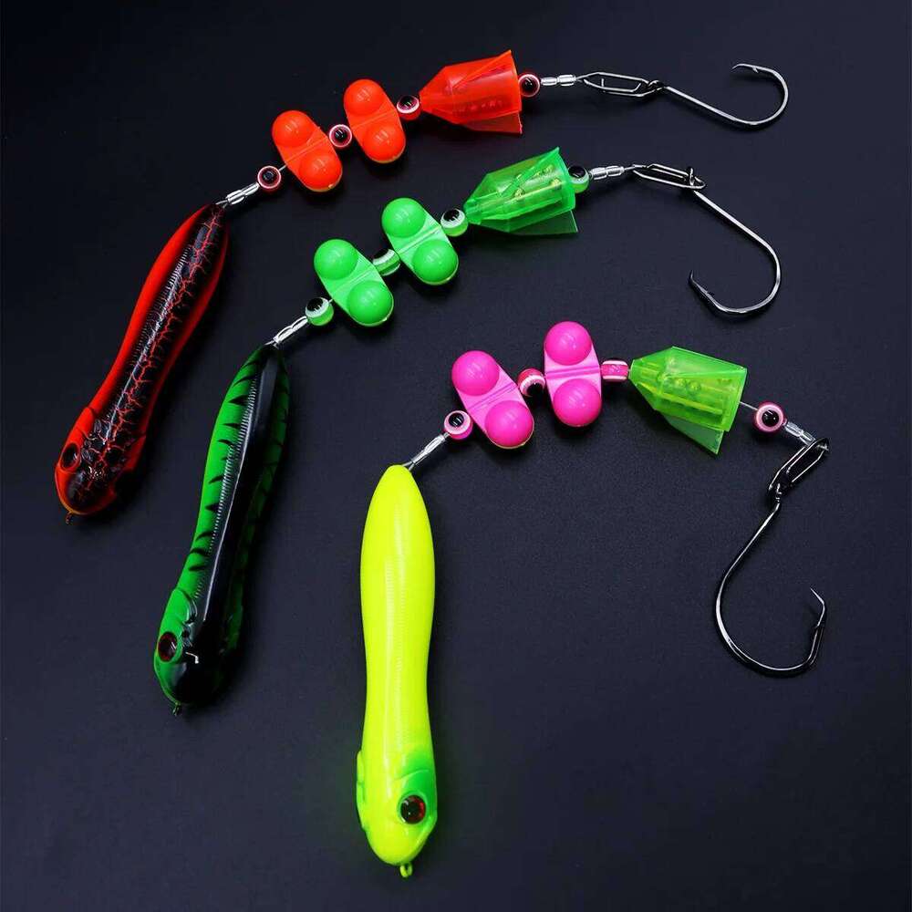 ZYZ Rigs 1PC with 6/0# 7/0# 8/0# Circle Hooks Fake Bait Float and Ringing Bead Ideal for Catfish Fishing Sets Z260228