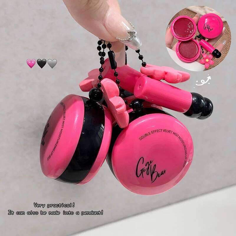 Gege Bear Dual Effect Velvet Matte & Glossy Pendant Glaze, Hydrating Moisture, Perfect for Layering, Brightening Lip Color H260302