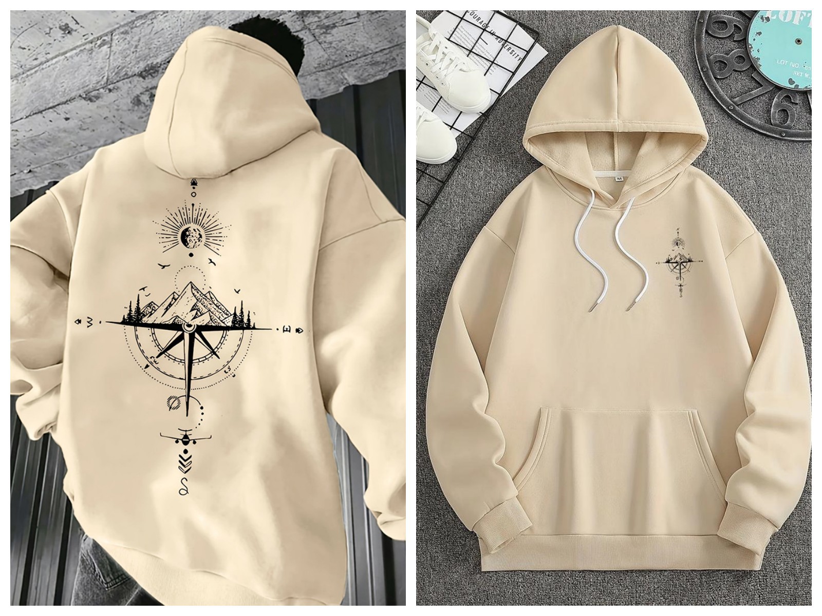 American Vintage Trend Pullover Hoodie For Men 2026 Spring Autumn New Loose High Street Casual Versatile Top