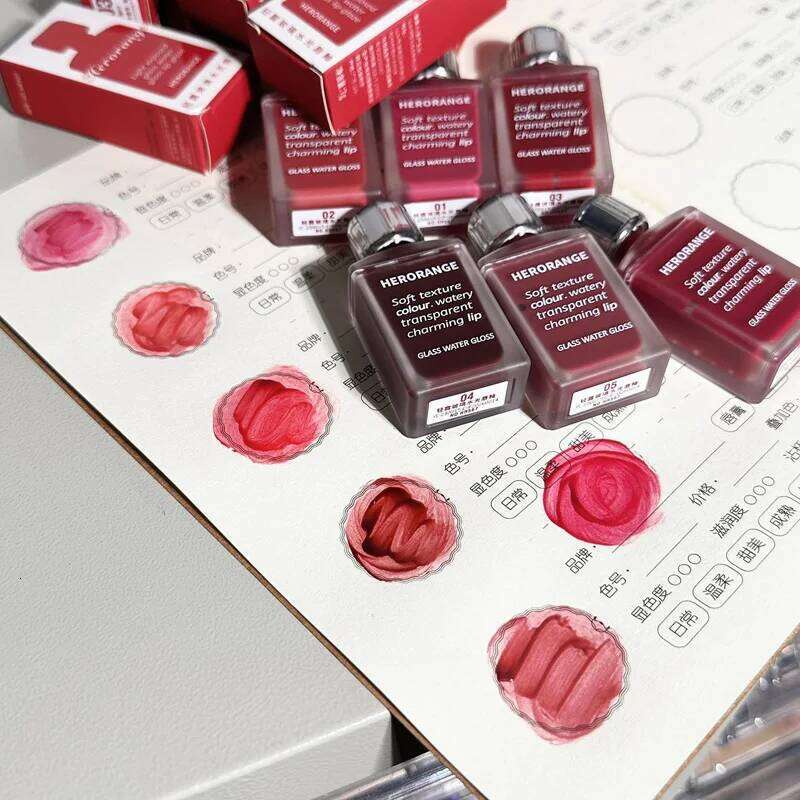 HERORANGE HR567 Transparent Ice Velvet Glaze Matte Pigment Lipstick Lip Gloss Affordable Makeup H260302