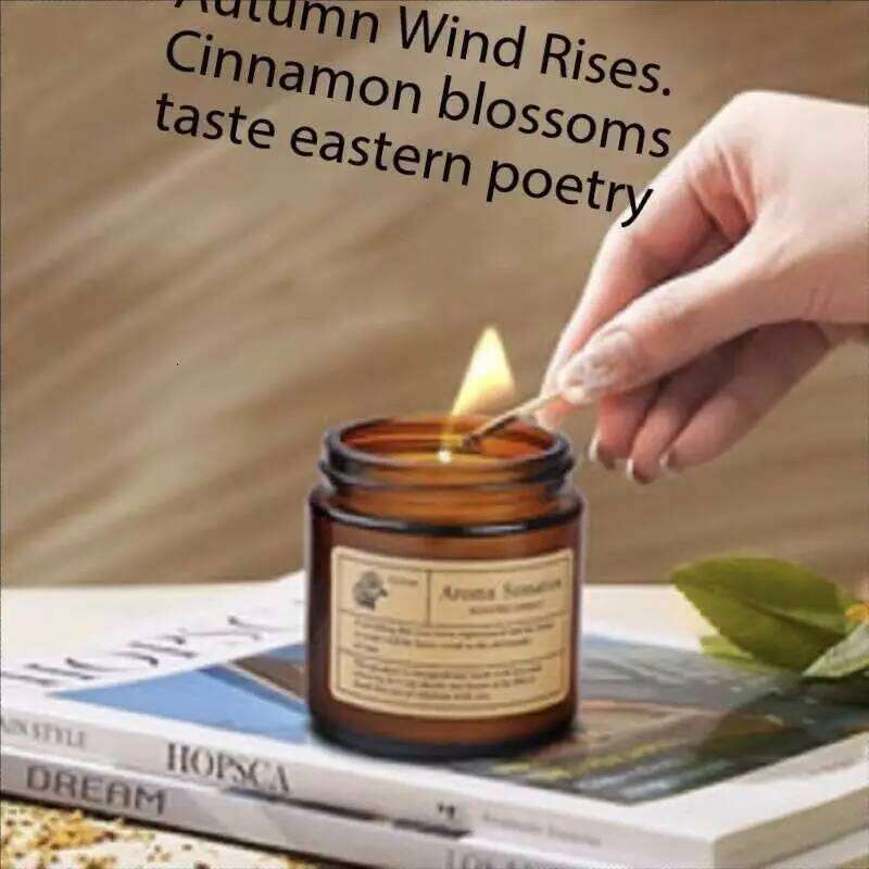 Smokeless soy wax can be lit 30 hours. It is suitable for emergency situations, aromatherapy, and lighting purposes. W260303