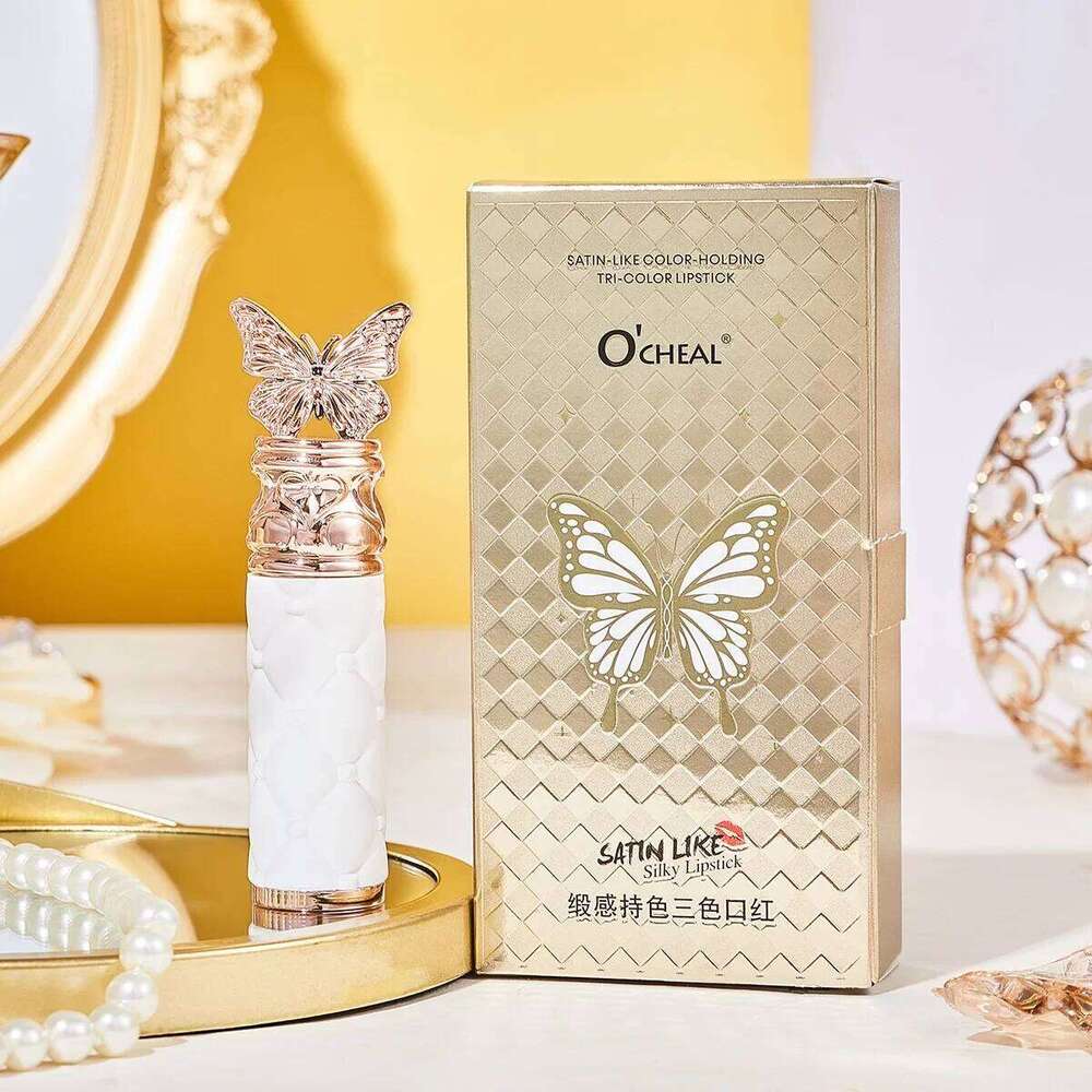 Long Lasting Velvet Lipstick Butterfly Shape Waterproof Matte Gloss 3 In 1 Non Stick Moisturizing Lip Makeup Cosmetics H260302