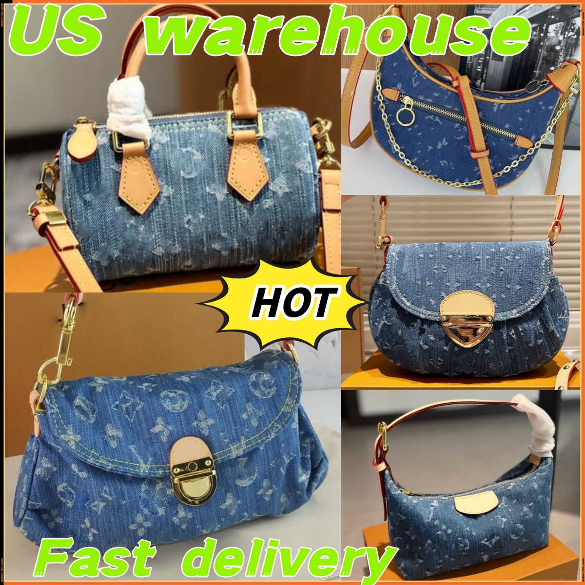 denim designer purse bag Luxury bag designer bags shoulder bag designers woman crossbody bag blue purses vintage handbags designer for women tote bags cowboy bag