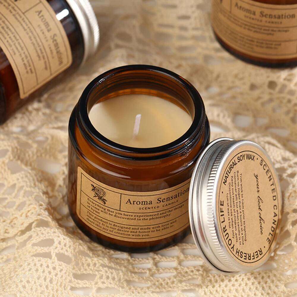 Candles Home 2.7oz Soy Wax Lavender Scented Candle 80ml Long Burn Time Aromatherapy Ideal for Christmas Birthday W260303