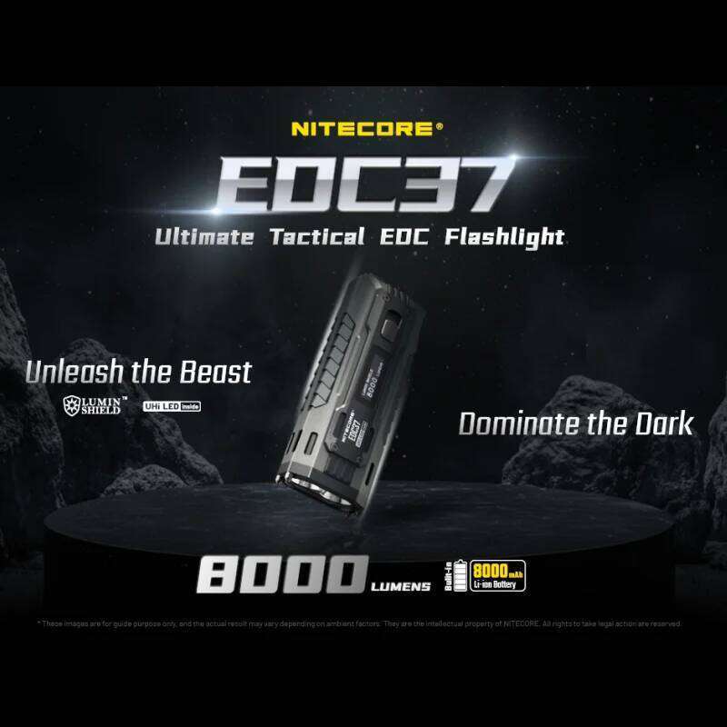 NITECORE EDC37 8000 lumens Strong light Ultimate Tactical EDC Flashlight Built-in 8000mAh Li-ion Battery 26H0303