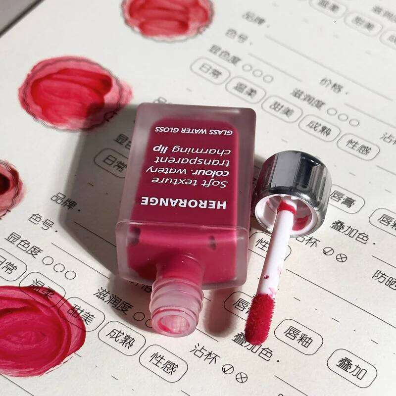 HERORANGE HR567 Transparent Ice Velvet Glaze Matte Pigment Lipstick Lip Gloss Affordable Makeup H260302