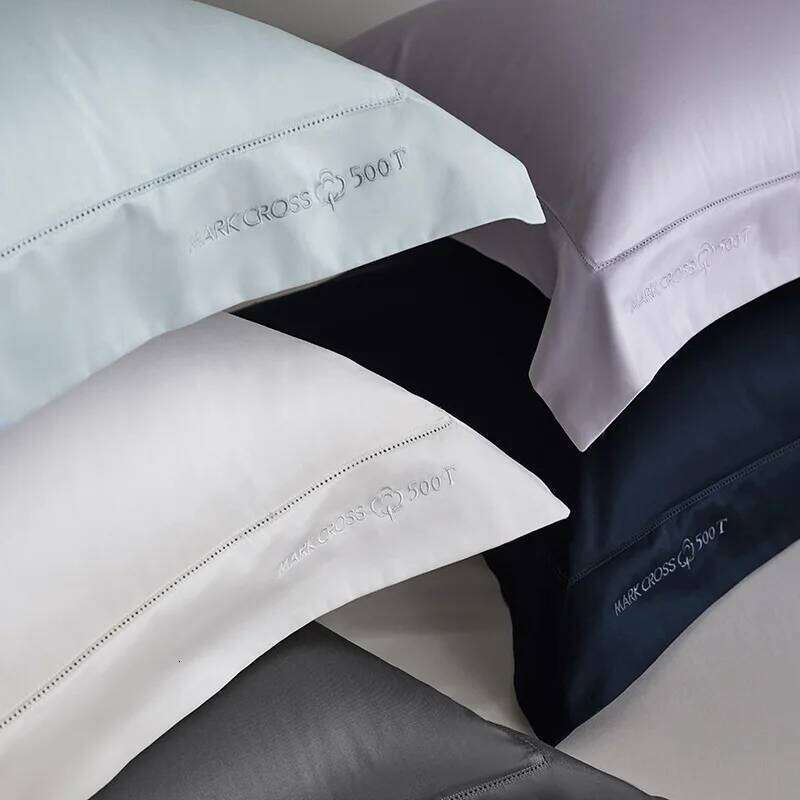 Customizable Hotel Wind 100S Double Strand 500T Avati Long Staple Cotton Elegant Punched Solid Color Four-piece Set W260302