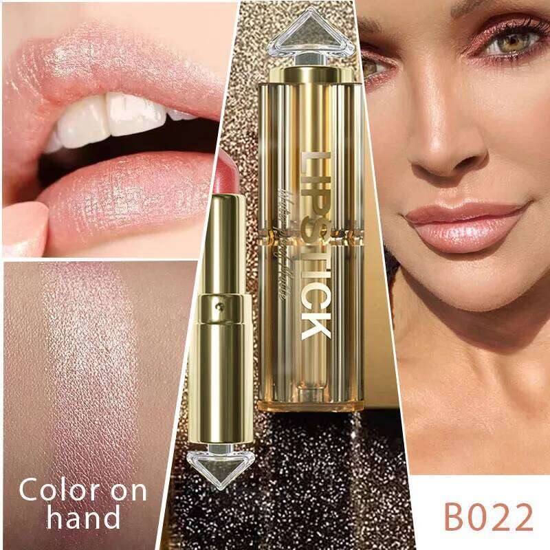 12 Colors Magic Pink Lipstick Gliter Shimmer Super Finish Matte Velvet Waterproof Glitter Lipsticks H260302